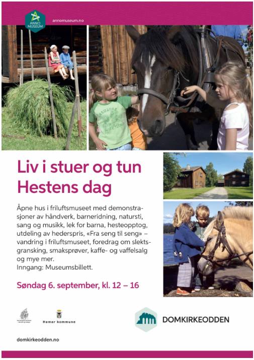 Liv i stuer og tun – Hestens dag – søndag 6. September på Domkirkeodden.